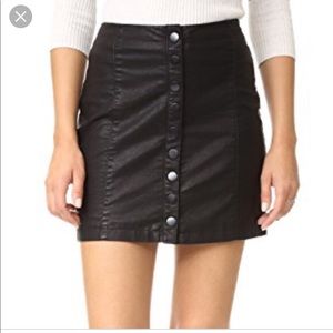 Free people leather skirt